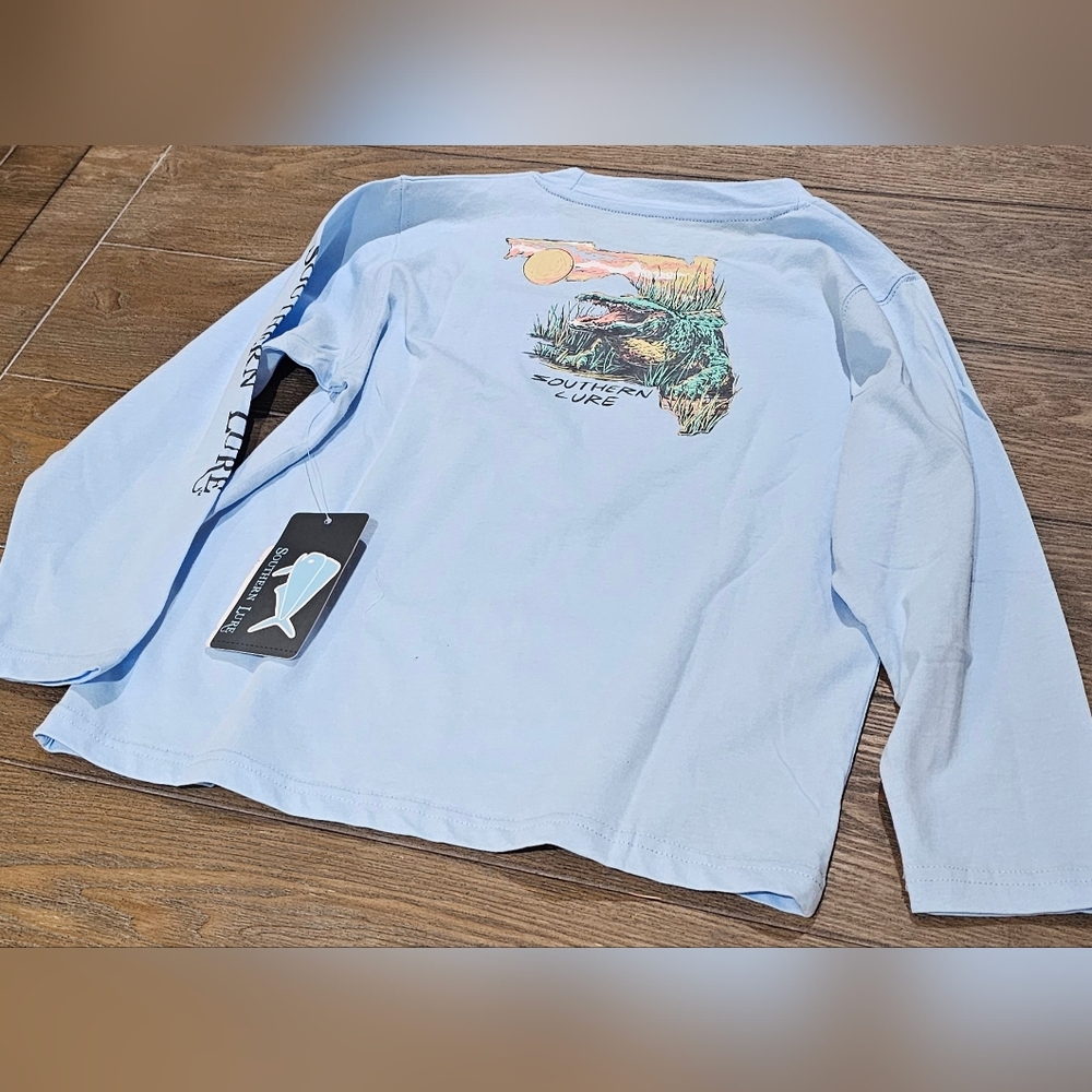 New Southern Lure Light Blue Long Sleeve Shirt kids